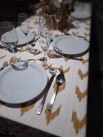 Mantel Ibiza Blanco con Beige 1,50m x 2,50m