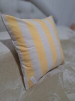 Funda de almohadón Aruba Amarillo y Blanco 40cm x 40cm - Imagen 2