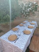 Mantel Ecocuero Hojas Grises 1,34m x 2,00m