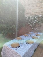 Mantel Ecocuero Hojas Grises 1,34m x 2,00m - Imagen 2