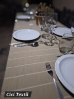 Mantel Akira Sepia con Blanco 1,50m x 3,00m - Imagen 4