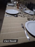 Mantel Akira Sepia con Blanco 1,50m x 3,00m