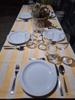 Mantel Aruba Amarillo y Blanco 1,50m x 2,50m