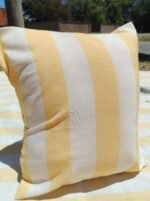 Funda de almohadón Aruba Amarillo y Blanco 40cm x 40cm