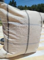 Funda de almohadón Campestre Raya Plata  45cm x 45cm