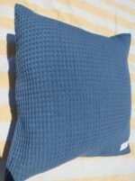 Funda de almohadón Nido de Abeja Azul Aero 50cm x 50cm