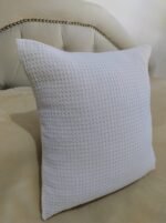 Funda de almohadón Nido de Abeja Blanco 45cm x 45cm - Imagen 2