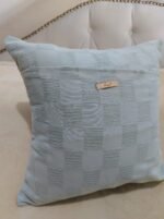 Funda de almohadón Ajedrez Aqua 45cm x 45cm - Imagen 3