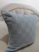 Funda de almohadón Ajedrez Aqua 45cm x 45cm