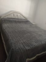 Frazada Queen Jackard con Corderito Gris Topo 2,40m x 2,40m