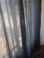Cortinas de Gasa Par 1,55m x 2,00m Negra - Imagen 2