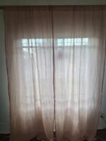 Cortinas de Gasa Par 1,10m x 2,80m Rosa Viejo