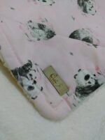 Mantita de Bebe Invierno Rosa Pandas  0,75m x 1,00m