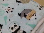 Mantita de Bebe Invierno Verde Agua Panda Astronauta  0,75m x 1,00m - Imagen 2