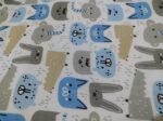 Mantita de Bebe Invierno Blanco Animalitos Celestes  0,75m x 1,00m - Imagen 3